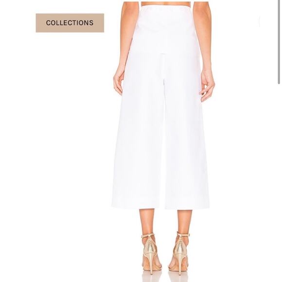 NWT Tibi Demi Crop Pants in White with Tie Waist - Picture 2 of 9